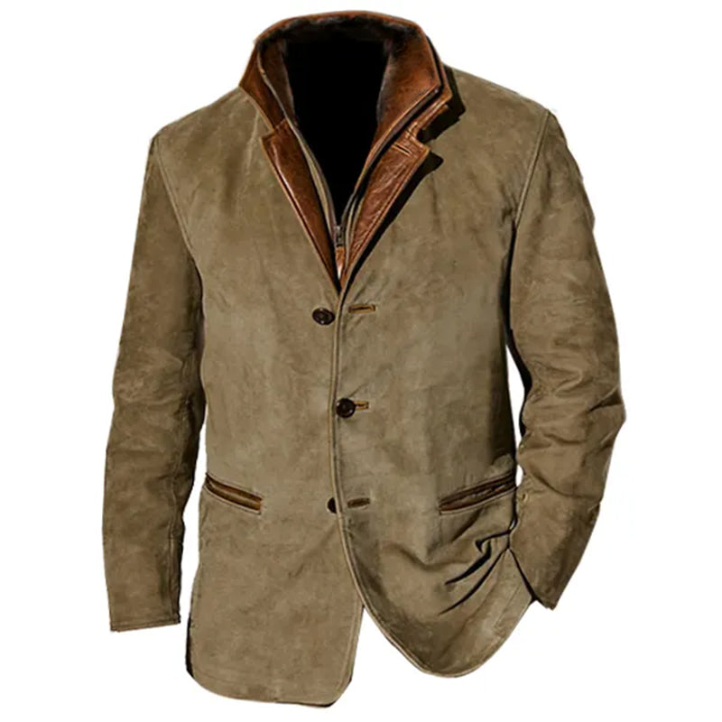 Men's Autumn Vintage Buckskin Jacket