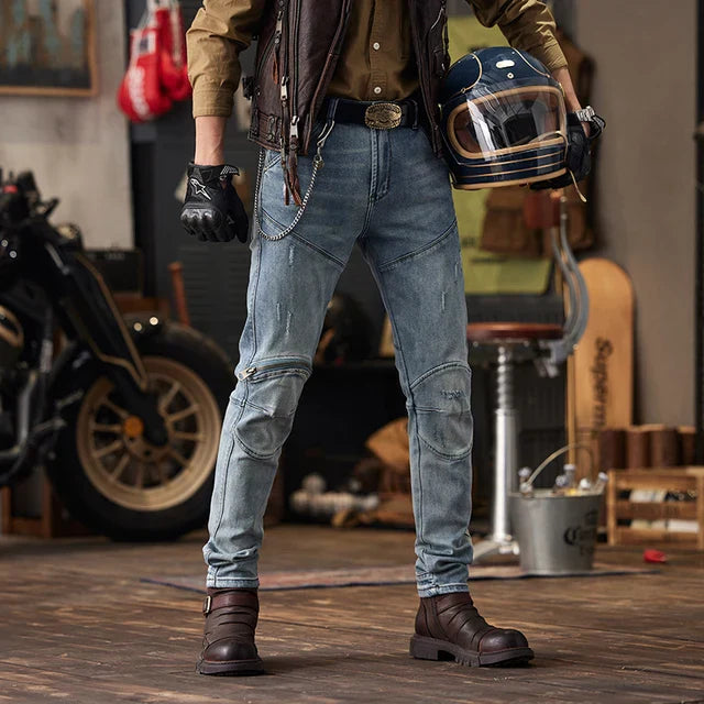 RetroFlex Moto Jeans