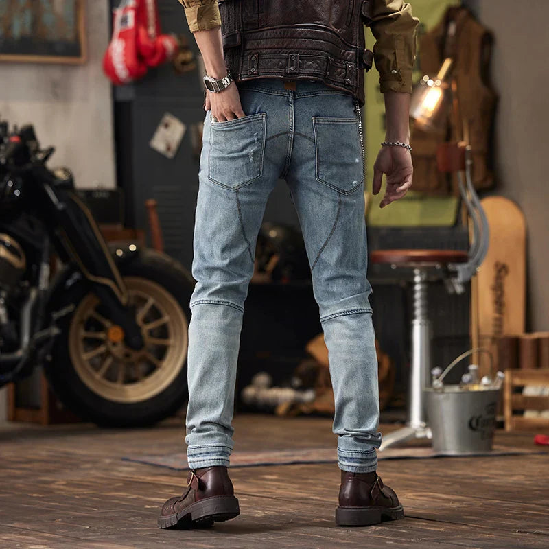 RetroFlex Moto Jeans