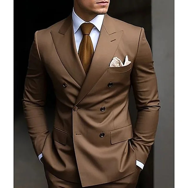 Brown-Slim Fit 2-Piece Suit