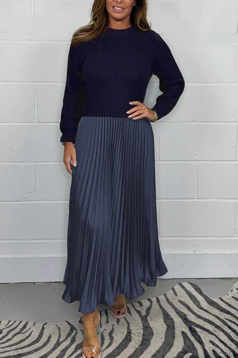 AMELIA™ | Elegant Sweater & Pleated Skirt Combo