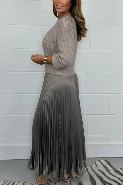 AMELIA™ | Elegant Sweater & Pleated Skirt Combo