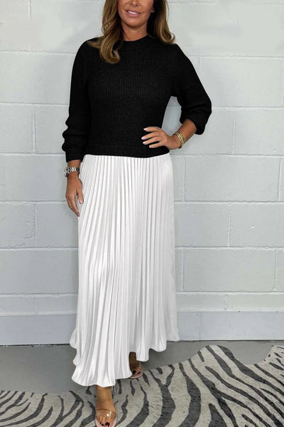 AMELIA™ | Elegant Sweater & Pleated Skirt Combo